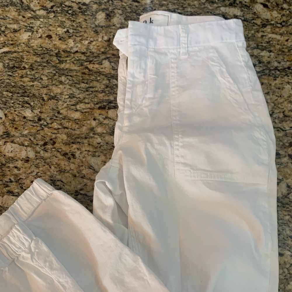 Frank and Eileen white pants